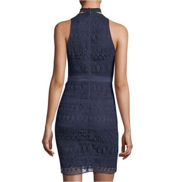 NWT Revolve Likely Navy Lace Drew Sleeveless V-Neck Choker Mini Dress, Size 4 - Picture 6 of 16